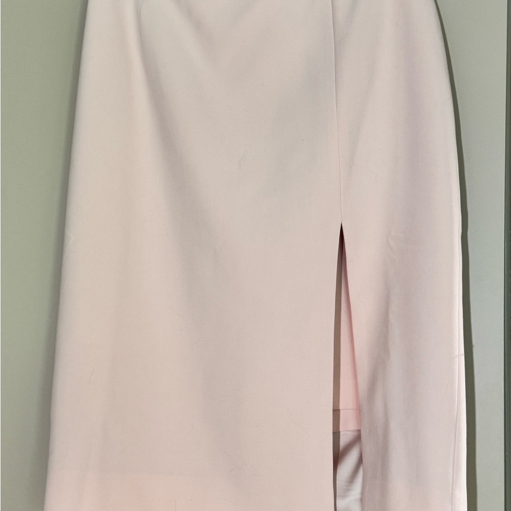 White House Black Market Pink Midi Pencil Skirt with Slit